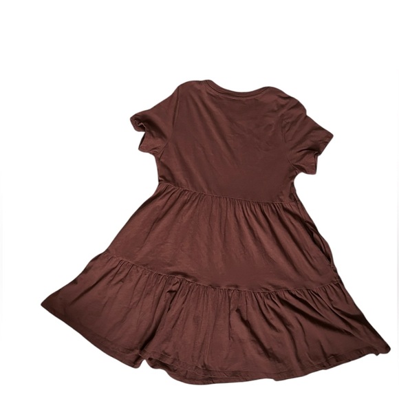 Old Navy brown prairie core babydoll style dress with pockets size medium - Picture 4 of 7